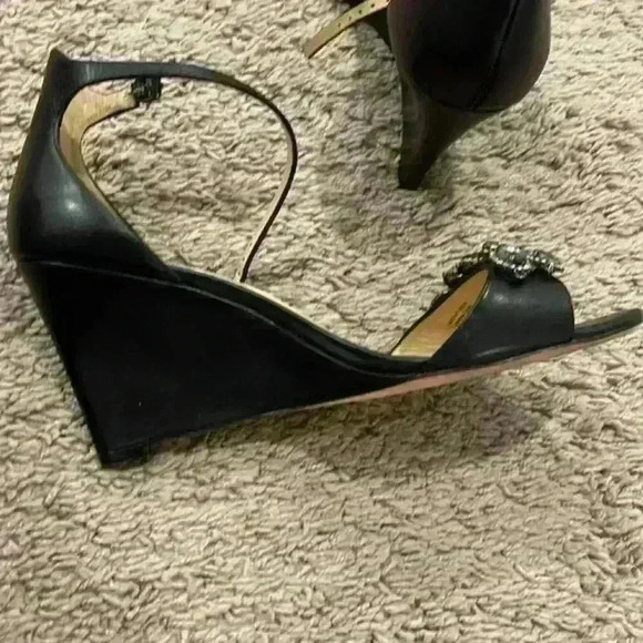 Badgley Mischka Crystal‎ Rhinestone Wedge Sandal - Picture 3 of 5